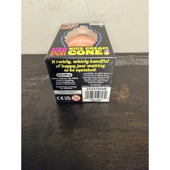New NEE DOH Nice Cream Cone ORANGE Ice Swirl NEEDOH TikTok Squishy Fidget Toy - Picture 4 of 4